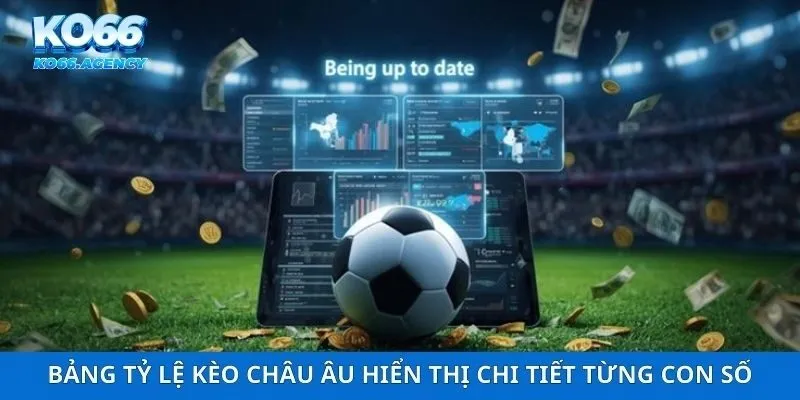 Bảng tỷ lệ kèo châu Âu hiển thị chi tiết từng con số